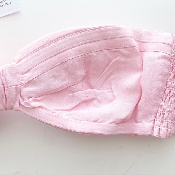 RONNY KOBO Revolve Mayan Pink Bow Pleated Bandeau Top NWT - Picture 8 of 11